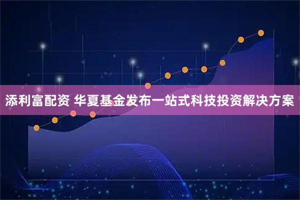 添利富配资 华夏基金发布一站式科技投资解决方案