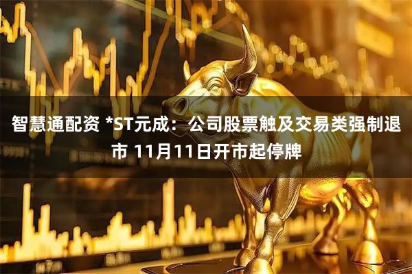 智慧通配资 *ST元成：公司股票触及交易类强制退市 11月11日开市起停牌