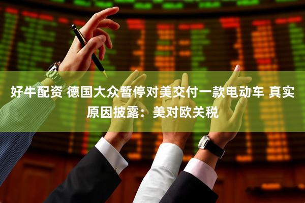 好牛配资 德国大众暂停对美交付一款电动车 真实原因披露：美对欧关税